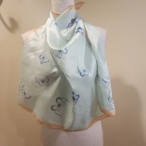 St. Ramonse Vintage Elegant Butterfly Print Scarf 25"